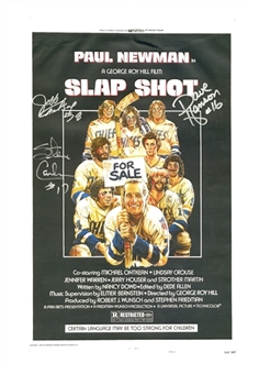 "Slap Shot" Movie Signed Mini-Poster (JSA)